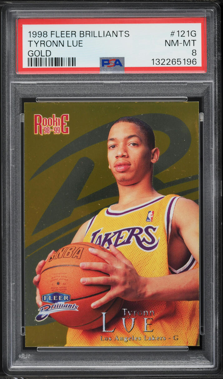 1998 Fleer Brilliants Gold Tyronn Lue ROOKIE /99 #121G PSA 8 NM-MT