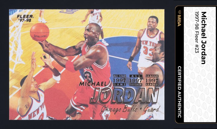 1997 Fleer Basketball Michael Jordan #23 MBA AUTH