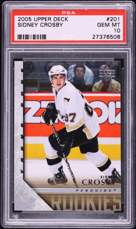 2005 Upper Deck Young Guns Sidney Crosby ROOKIE #201 PSA 10 GEM MINT