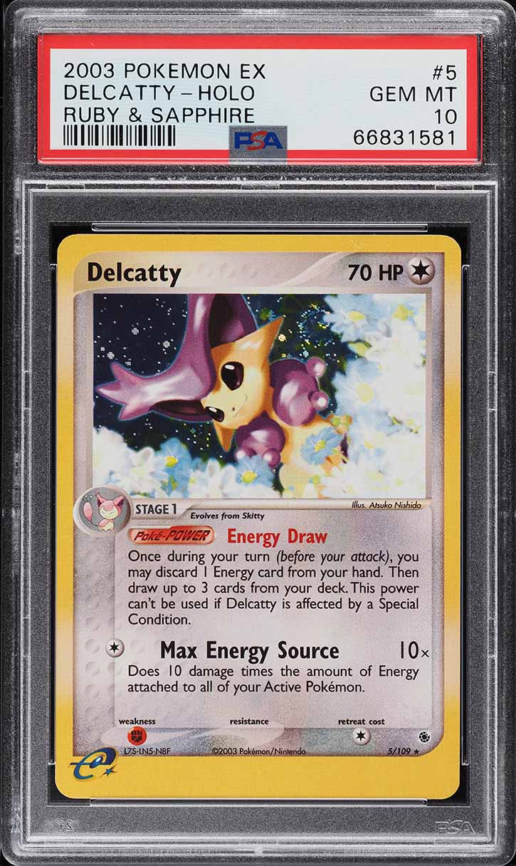 2003 Pokemon EX Ruby & Sapphire Holo Delcatty #5 PSA 10 GEM MINT