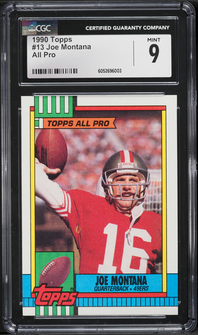 1990 Topps All Pro Joe Montana #13 CGC 9 MINT