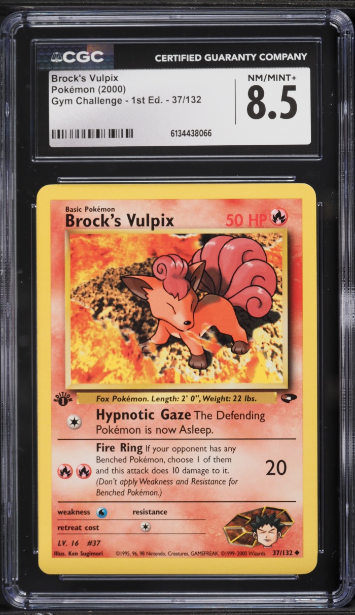 2000 Pokemon Gym Challenge 1st Edition Brock's Vulpix #37 CGC 8.5 NM-MT+