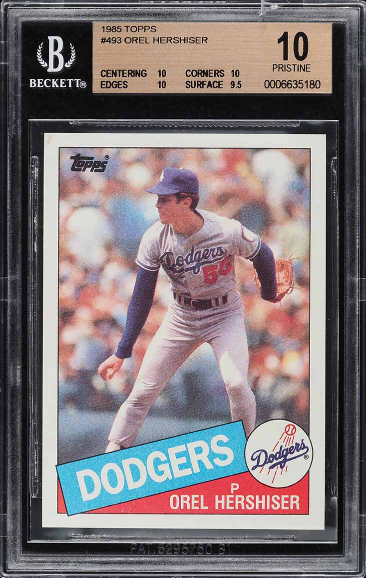 1985 Topps Orel Hershiser ROOKIE #493 BGS 10 PRISTINE