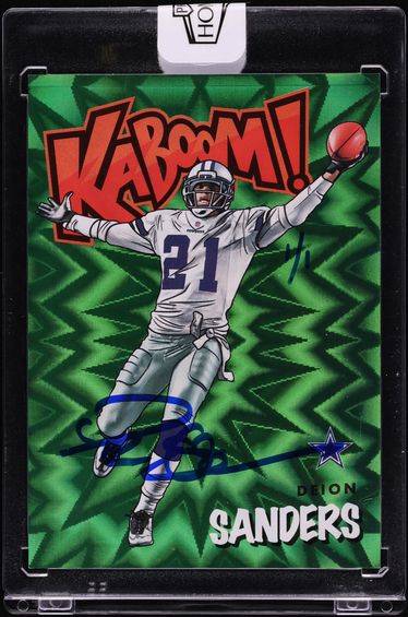 2025 Panini Honors Recollection Collection '21 Absolute Kaboom! Green Deion Sanders AUTO 1/1