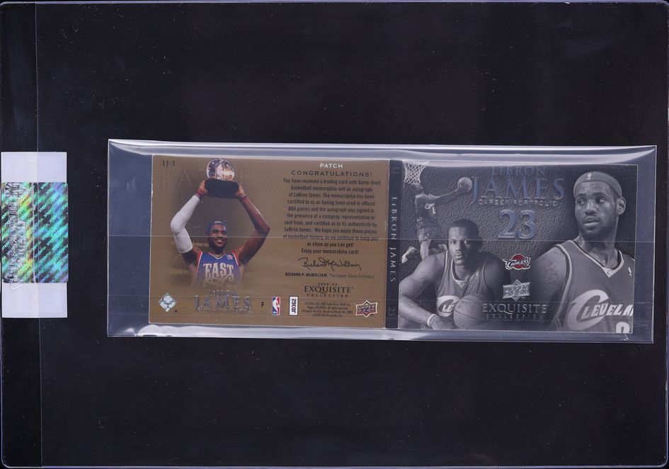 2008 Exquisite Collection Hinged LeBron James PATCH AUTO /10 #LJ-3 CGC AUTH