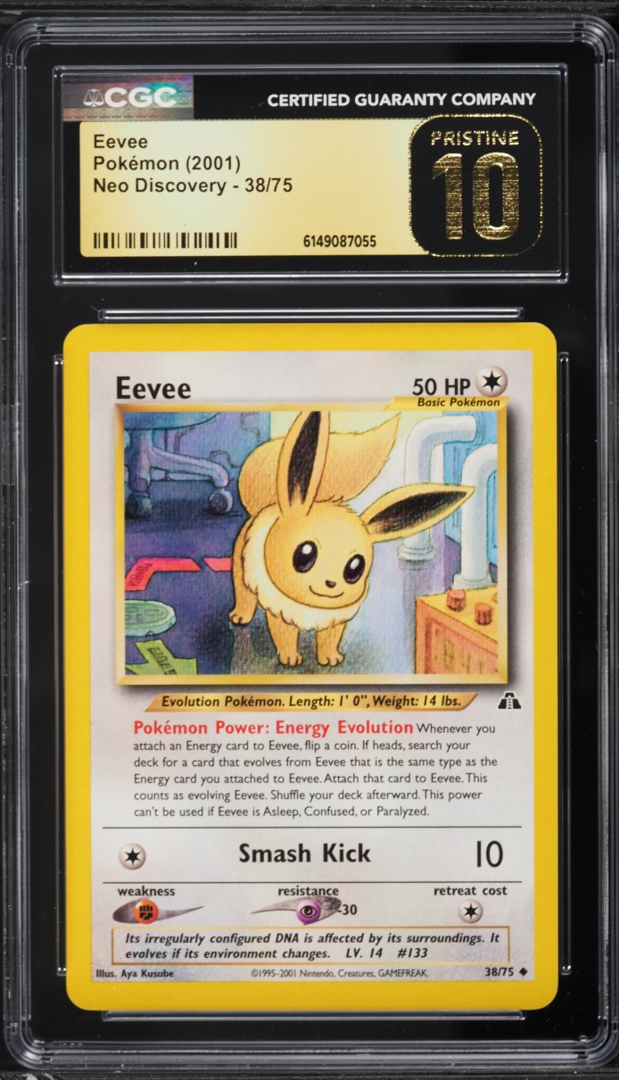 2001 Pokemon Neo Discovery Eevee #38 CGC 10 PRISTINE
