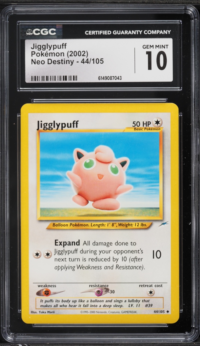 2002 Pokemon Neo Destiny Jigglypuff #44 CGC 10 GEM MINT