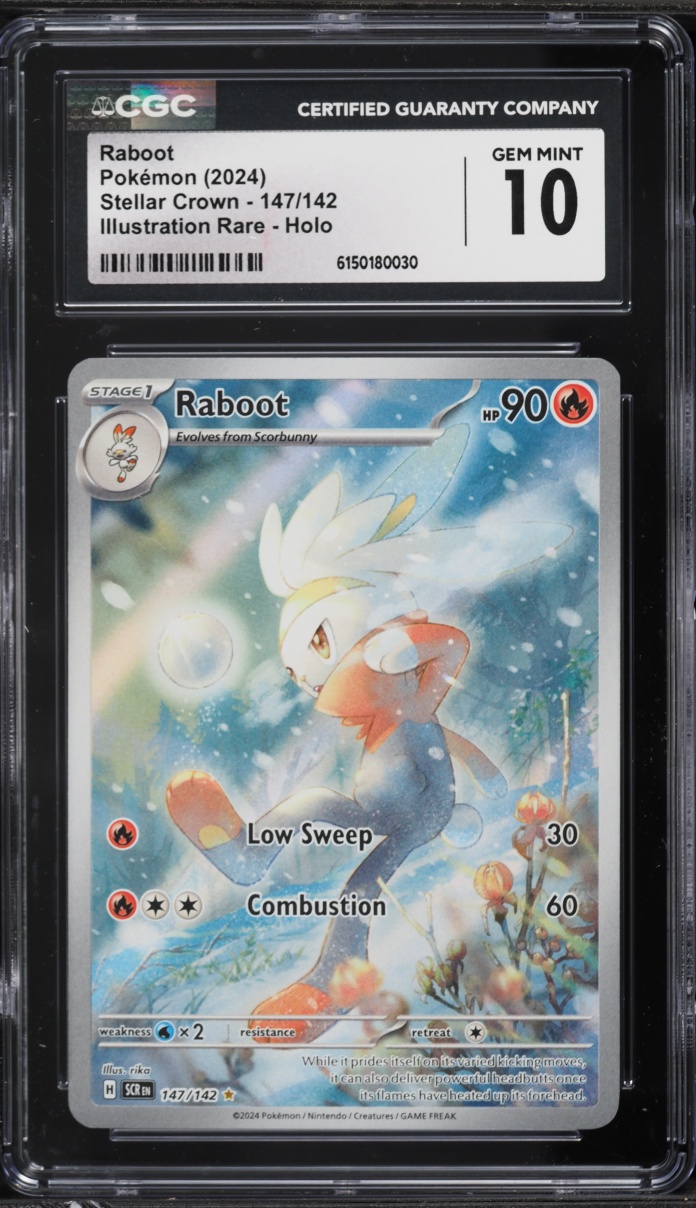 2024 Pokemon Scarlet & Violet Stellar Crown IR Raboot #147 CGC 10 GEM MINT