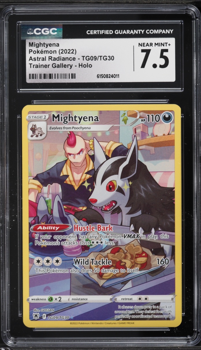 2022 Pokemon Sword & Shield Astral Radiance CHR Mightyena #TG09 CGC 7.5 NRMT+