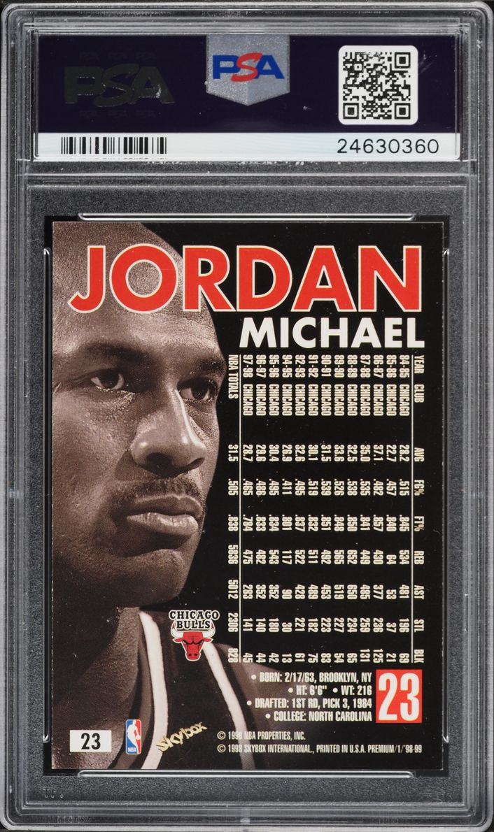 1998 Skybox Premium Michael Jordan #23 PSA 10 GEM MINT