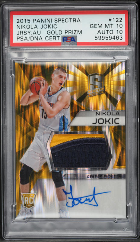 2015 Donruss Basketball Nikola Jokic ROOKIE #215 PSA 9 MINT on
