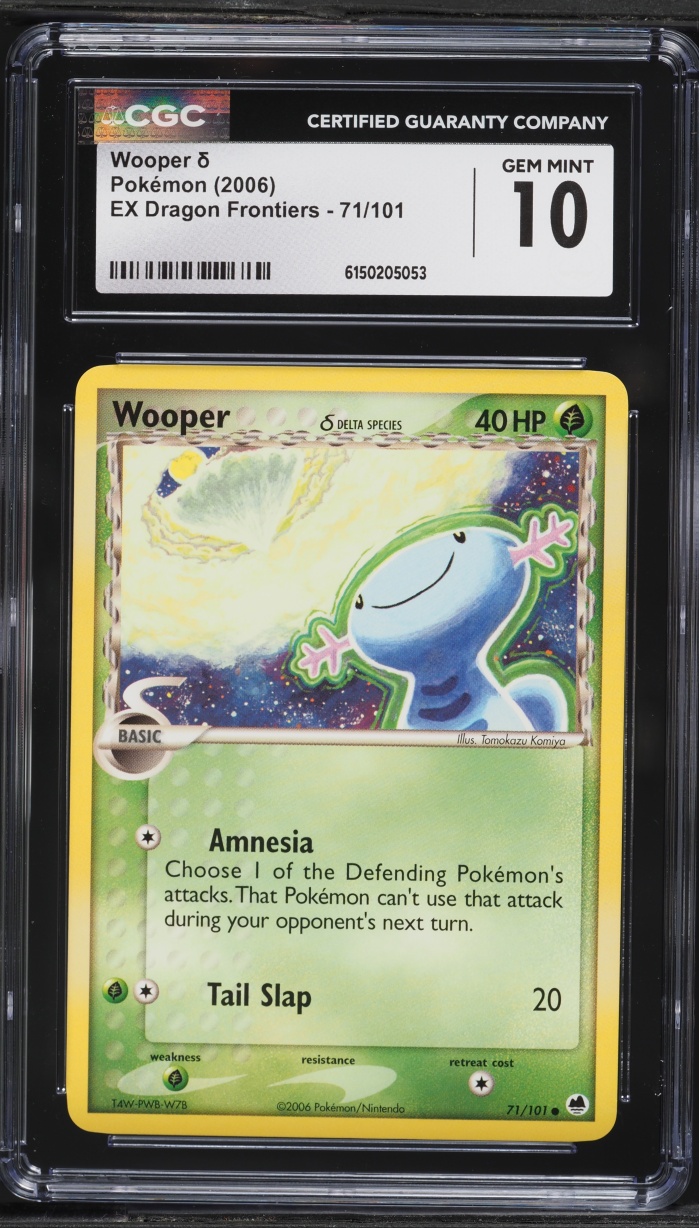 2006 Pokemon EX Dragon Frontiers Wooper #71 CGC 10 GEM MINT