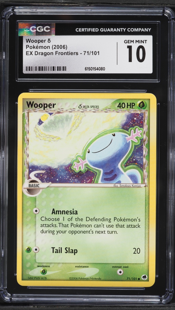 2006 Pokemon EX Dragon Frontiers Wooper #71 CGC 10 GEM MINT