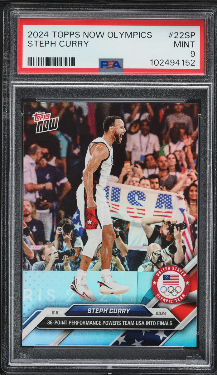 2024 Topps Now Olympics Steph Curry #22SP PSA 9 MINT