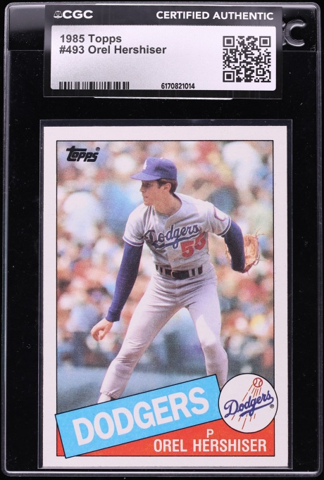 1985 Topps Orel Hershiser ROOKIE #493 CGC AUTH