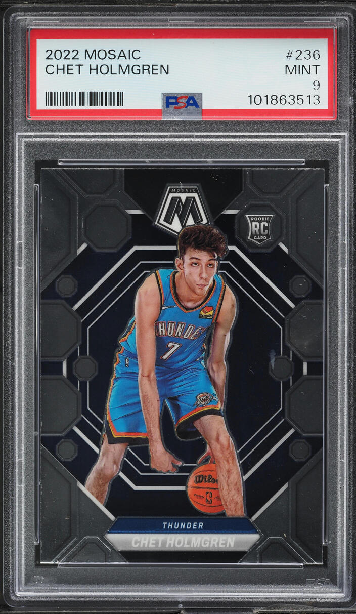 2022 Panini Mosaic Chet Holmgren ROOKIE #236 PSA 9 MINT