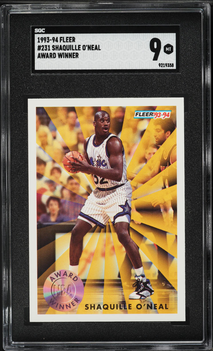 1993 Fleer Award Winner Shaquille O'Neal #231 SGC 9 MINT