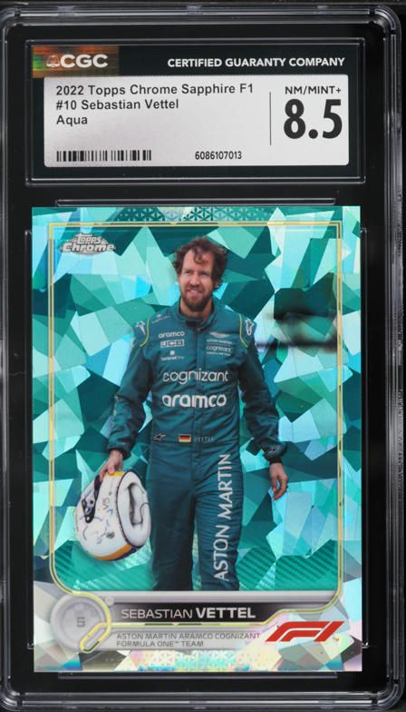 2020 Topps Chrome Formula 1 F1 Sapphire Sebastian Vettel #176 PSA