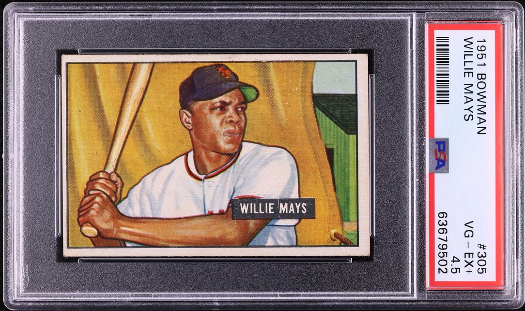 1951 Bowman Willie Mays ROOKIE #305 PSA 4.5 VGEX+