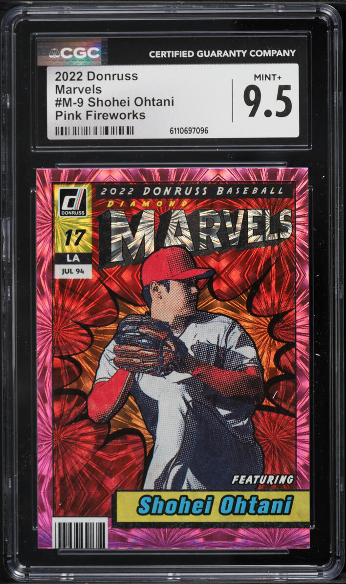 2022 Donruss Marvels Pink Fireworks Shohei Ohtani #M-9 CGC 9.5 MINT+