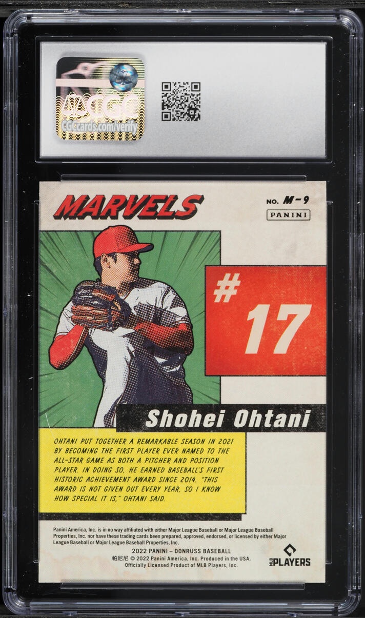 2022 Donruss Marvels Pink Fireworks Shohei Ohtani #M-9 CGC 9.5 MINT+