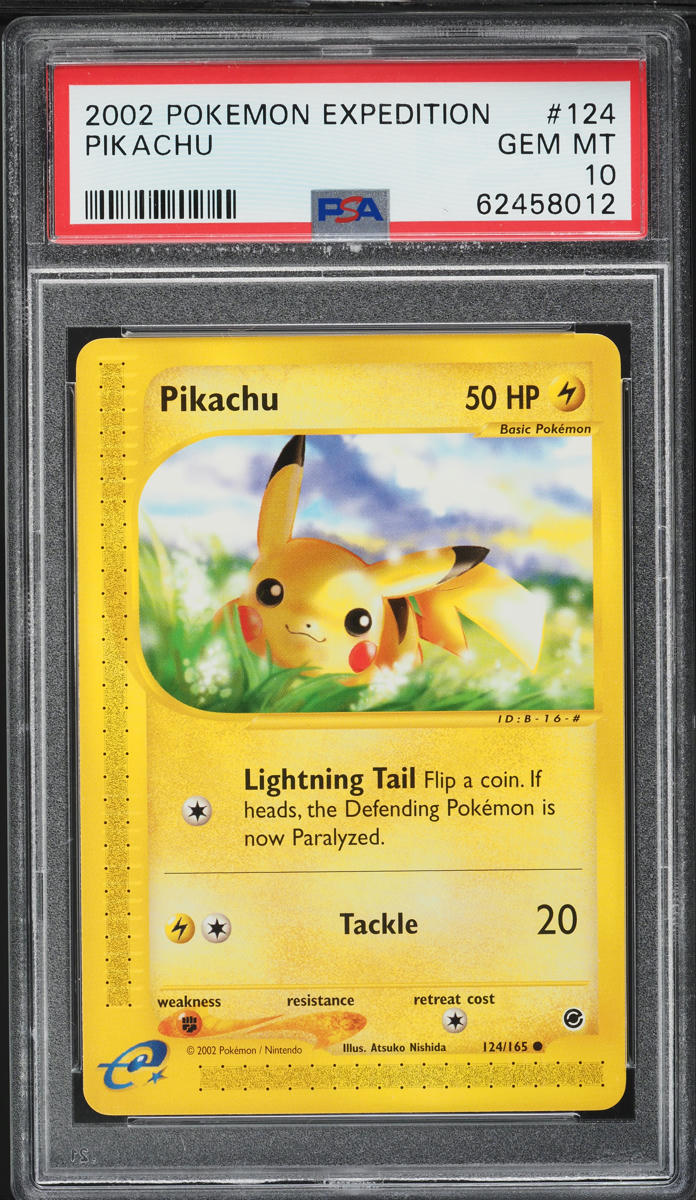 2002 Pokemon Expedition Pikachu #124 PSA 10 GEM MINT