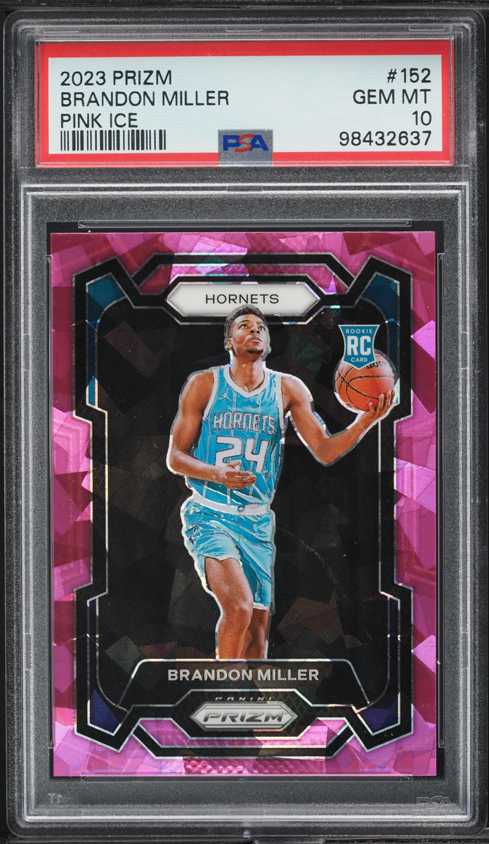 2023 Panini Prizm Pink Ice Brandon Miller ROOKIE #152 PSA 10 GEM MINT