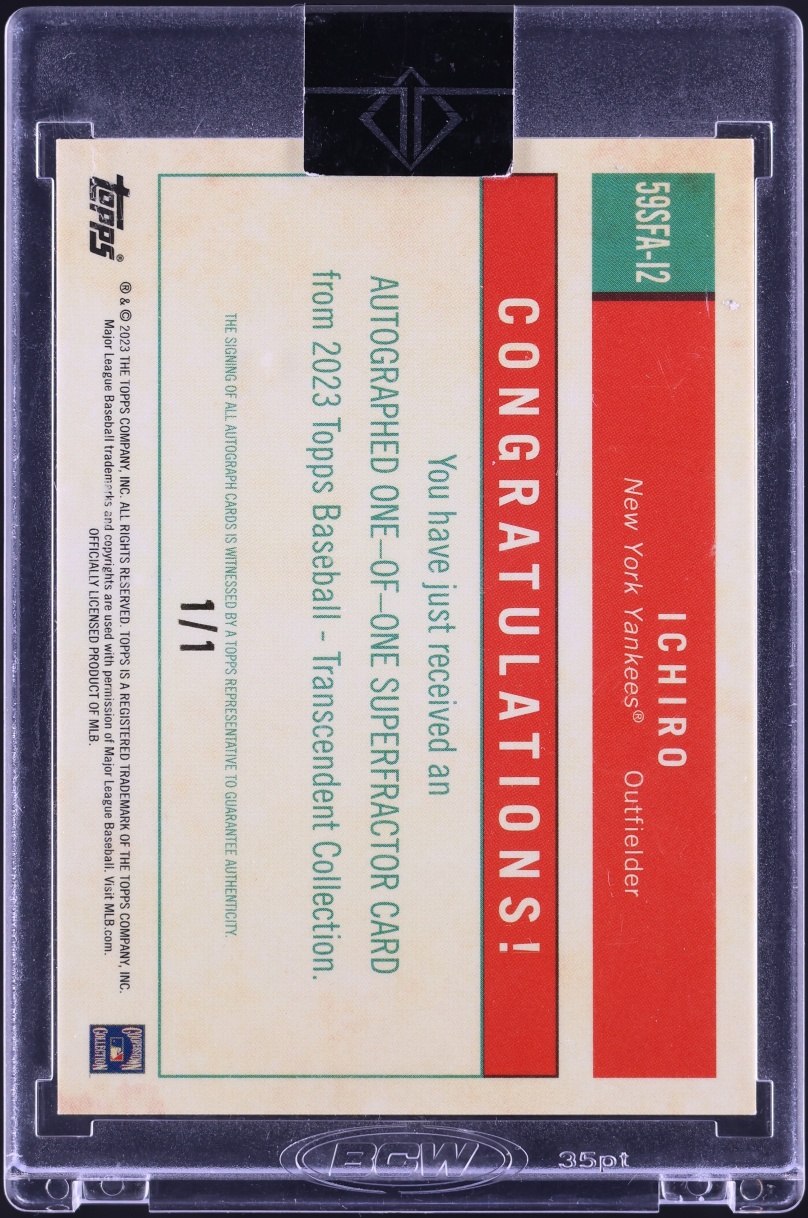 2023 Topps Transcendent Collection Through The Years '59 Superfractor ...