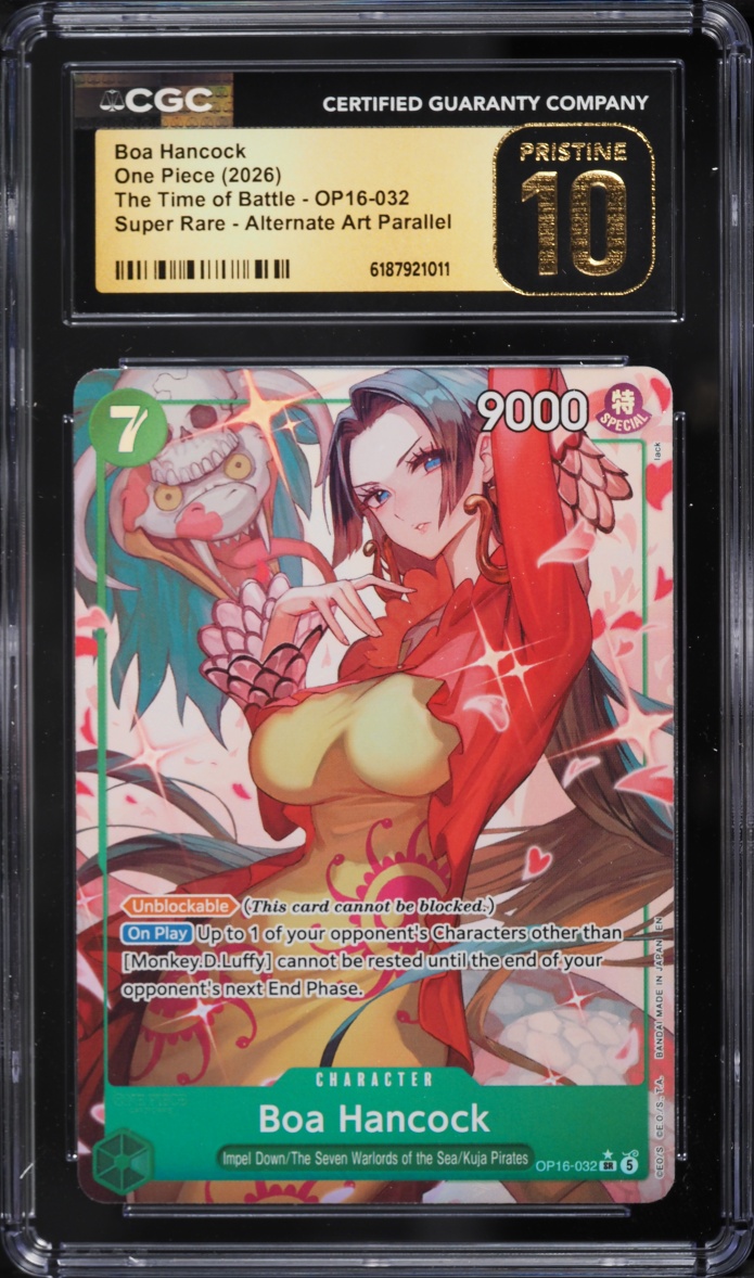 2026 One Piece The Time Of Battle Alt Art Boa Hancock #OP16-032 CGC 10 PRISTINE