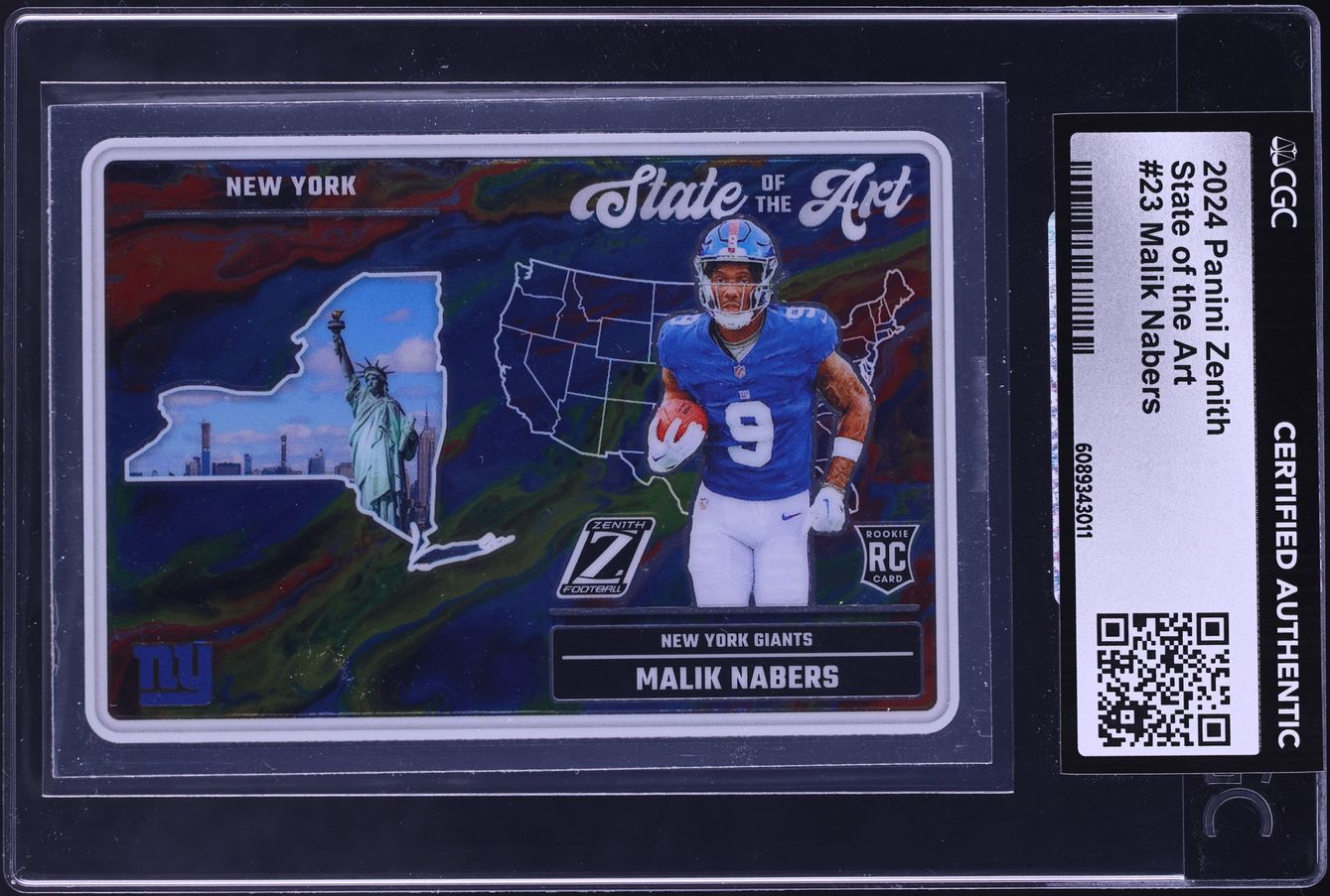 2024 Panini Zenith State Of The Art Malik Nabers ROOKIE #23 CGC AUTH