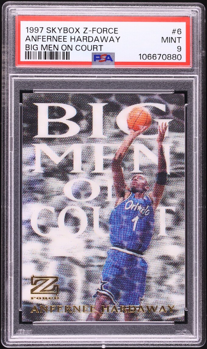 1997 Skybox Z-Force Big Men on Court Anfernee Hardaway #6 PSA 9 MINT - Photo 1