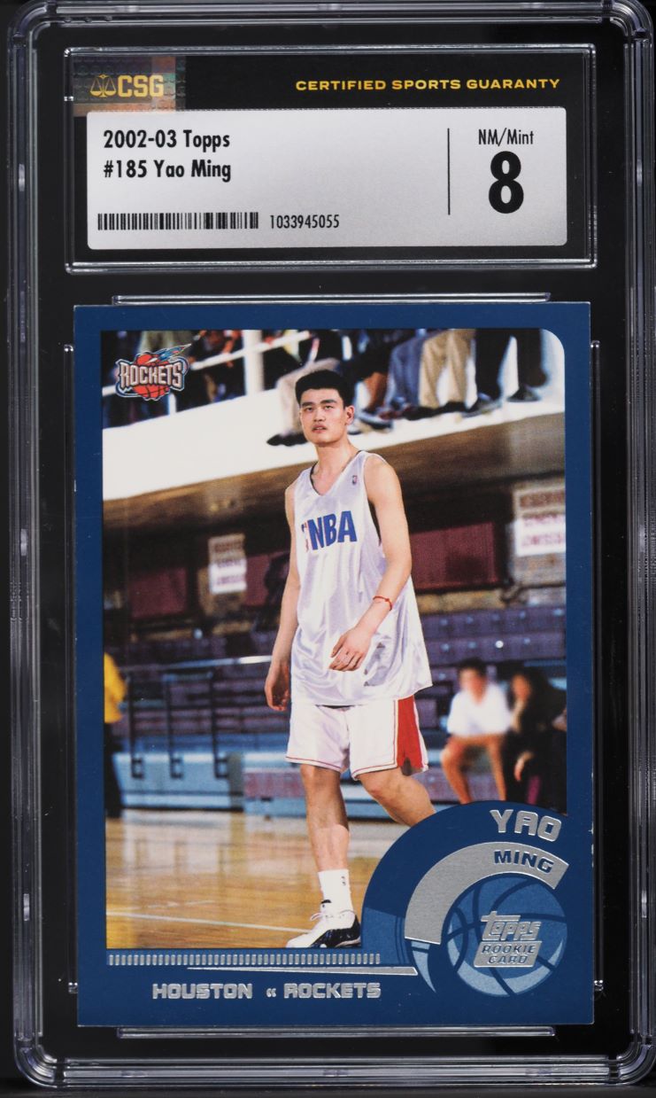 2002 Topps Basketball Yao Ming ROOKIE #185 CSG 8 NM-MT