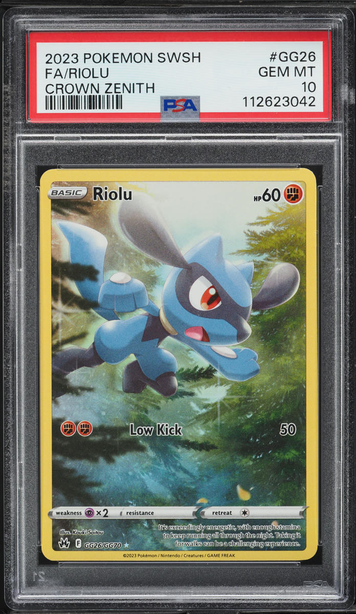 2023 Pokemon Sword & Shield Crown Zenith Full Art Riolu #GG26 PSA 10 GEM MINT