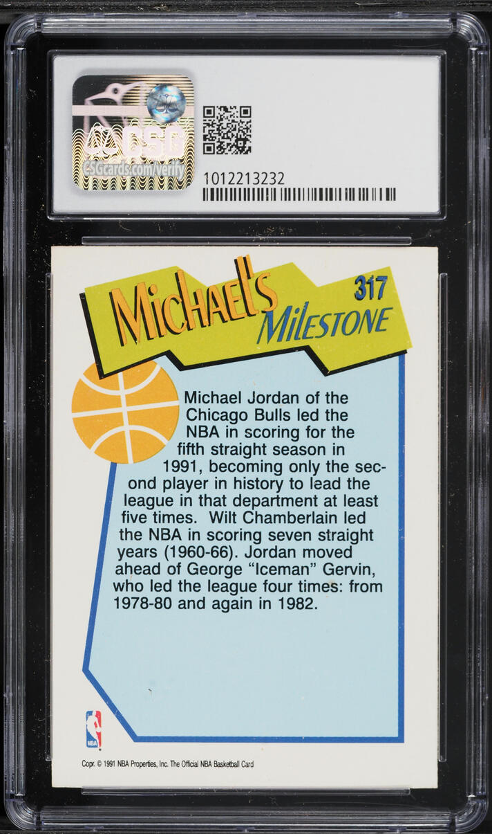 1991 Hoops Michael Jordan #317 CSG 7 NRMT