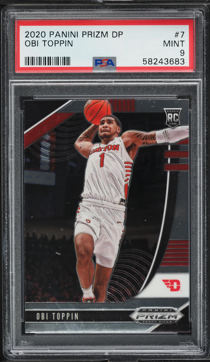 2020 Panini Prizm Draft Picks Obi Toppin ROOKIE #7 PSA 9 MINT
