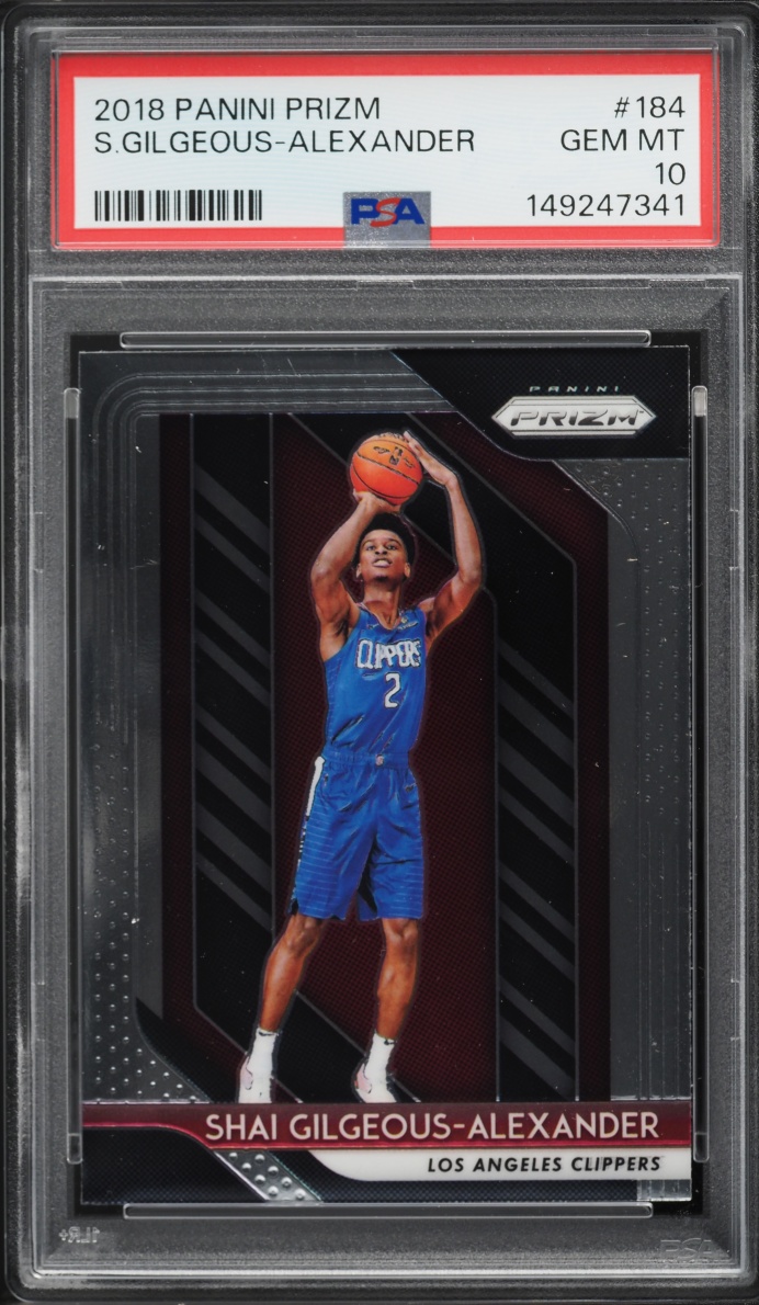 2018 Panini Prizm Shai Gilgeous-Alexander ROOKIE #184 PSA 10 GEM MINT