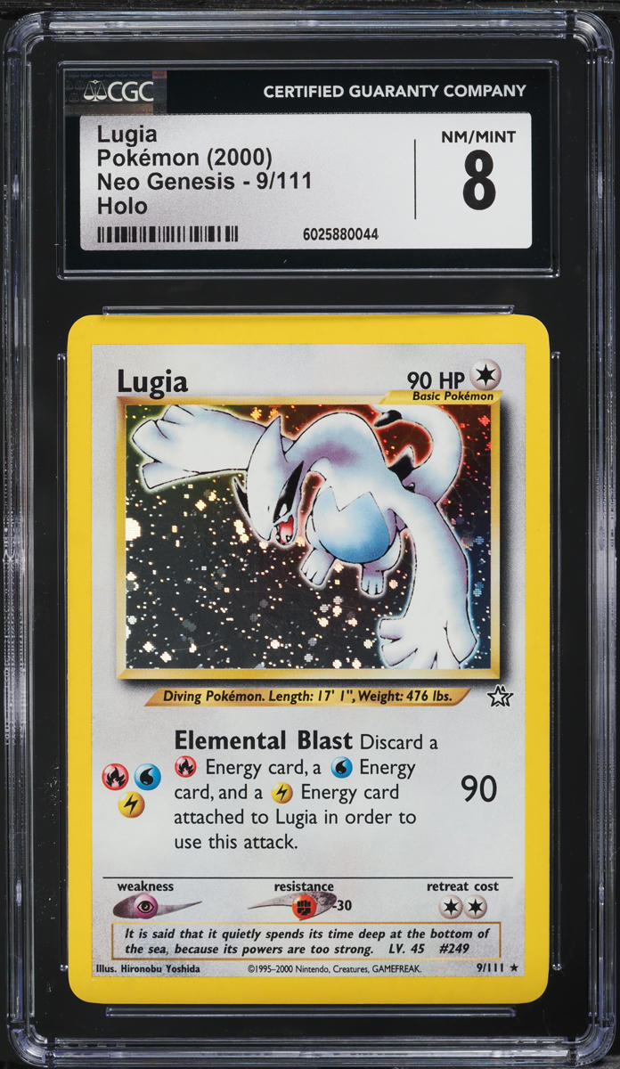 2000 Pokemon Neo Genesis Holo Lugia #9 CGC 8 NM-MT