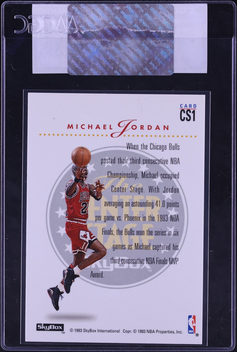 1993 Skybox Premium Center Stage Michael Jordan #CS1 CGC AUTH