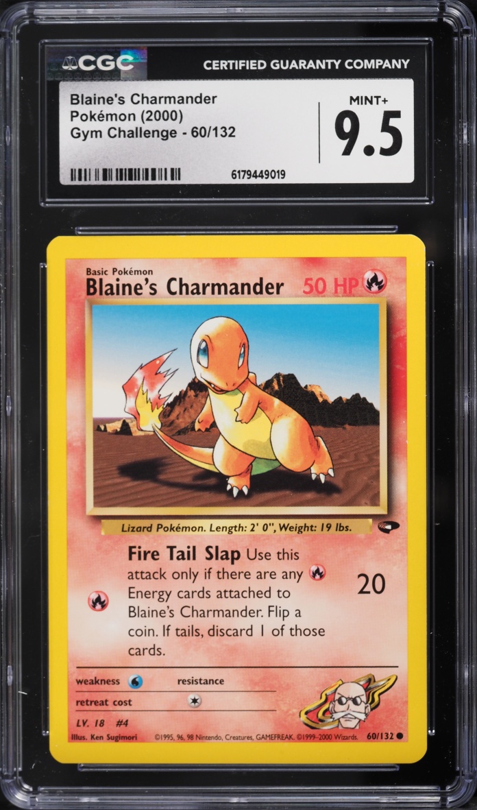 2000 Pokemon Gym Challenge Blaine's Charmander #60 CGC 9.5 MINT+