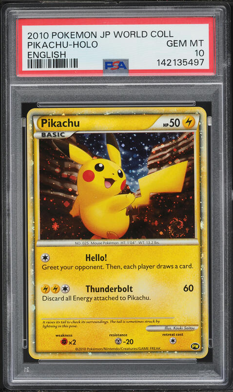 2010 Pokemon Polish World Collection Holo Pikachu PSA 10 GEM MINT