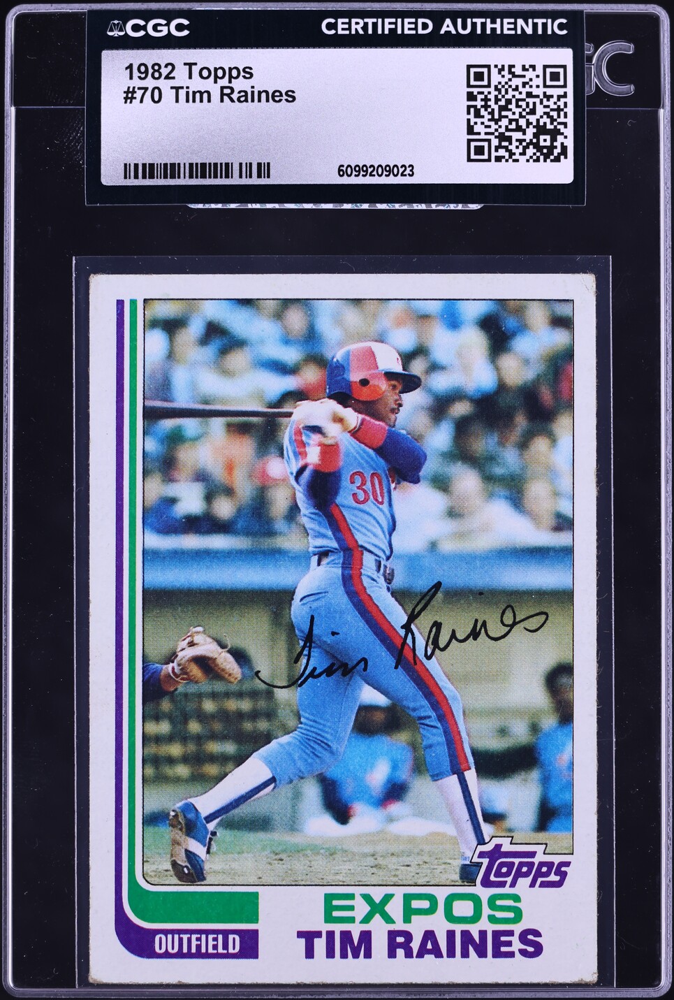 1982 Topps Tim Raines #70 CGC AUTH
