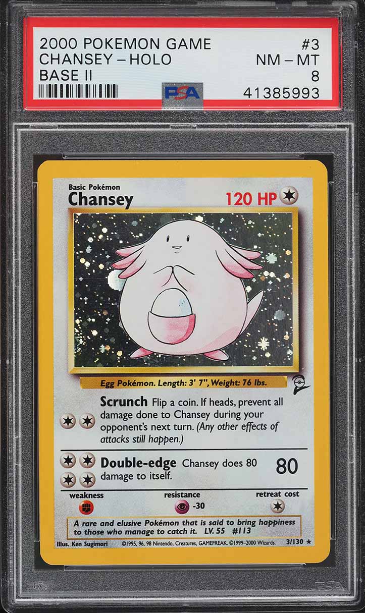 2000 Pokemon Base Set 2 Holo Chansey #3 PSA 8 NM-MT - Main Image