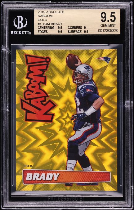 2019 Absolute Kaboom! Gold Tom Brady 10/10 #K-TB BGS 9.5 GEM MINT