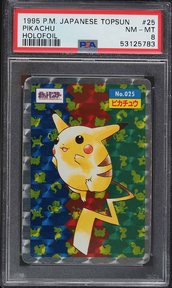 1997 Pokemon Japanese Topsun Holofoil Pikachu #25 PSA 8 NM-MT