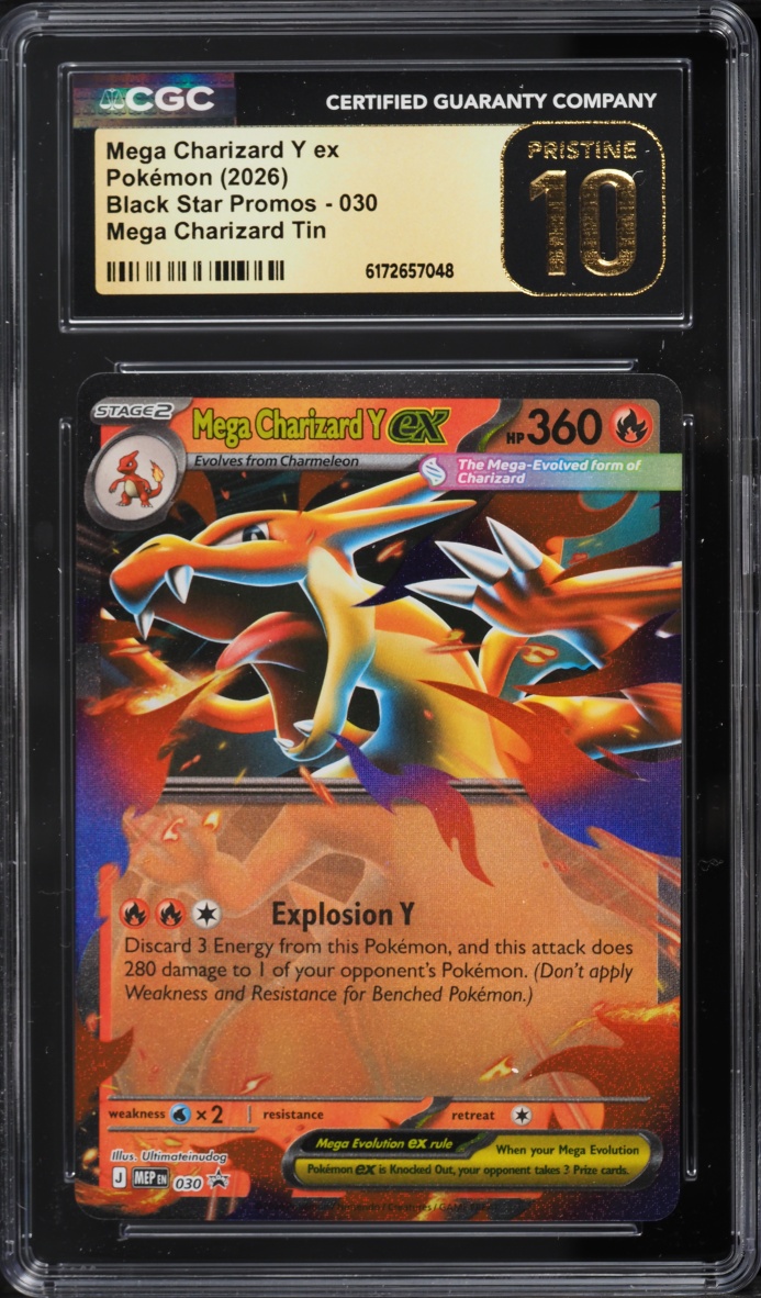 2026 Pokemon Mega Evolution Promo Tin Mega Charizard Y ex #30 CGC 10 PRISTINE