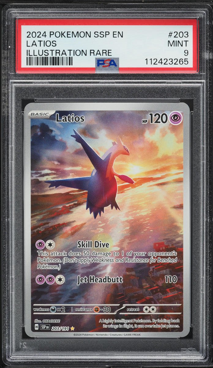 2024 Pokemon Scarlet & Violet Surging Sparks IR Latios #203 PSA 9 MINT