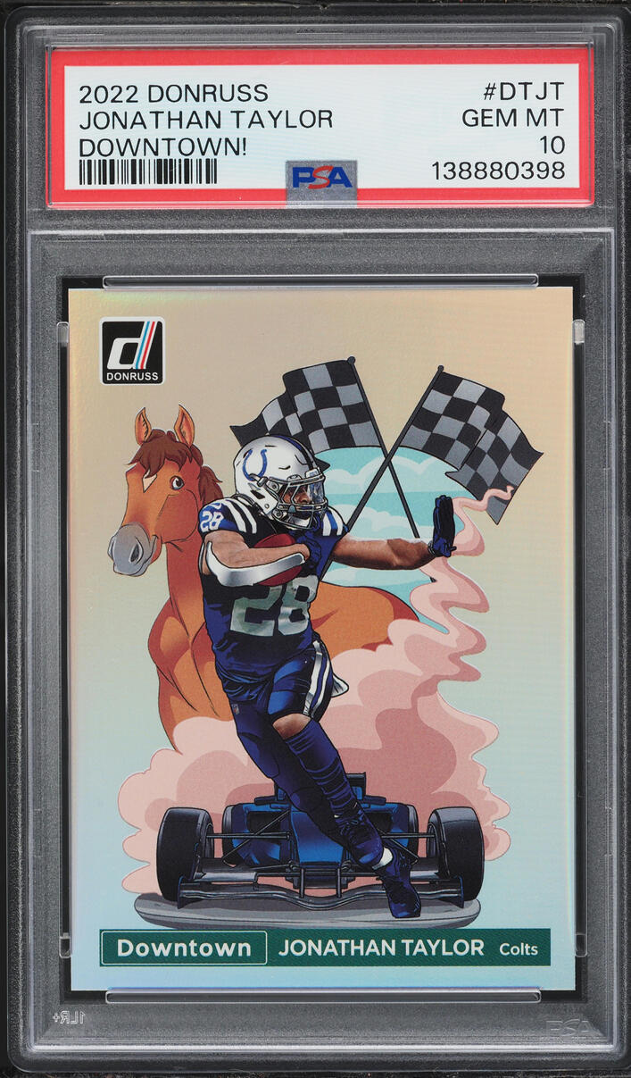 2022 Donruss Downtown Jonathan Taylor #DT-JT PSA 10 GEM MINT