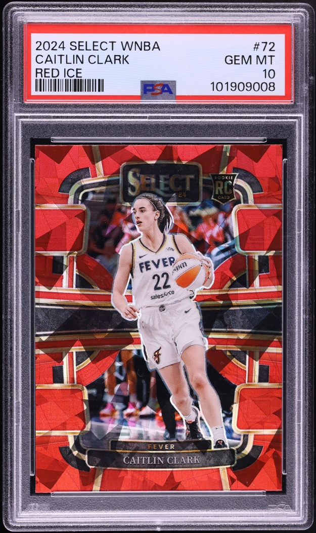2024 Select WNBA Concourse Red Ice Prizm Caitlin Clark ROOKIE #72 PSA 10 GEM MINT