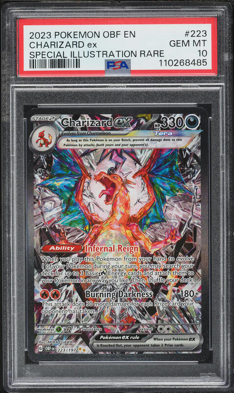 2023 Pokemon SV Obsidian Flames SIR Charizard EX #223 PSA 10 GEM