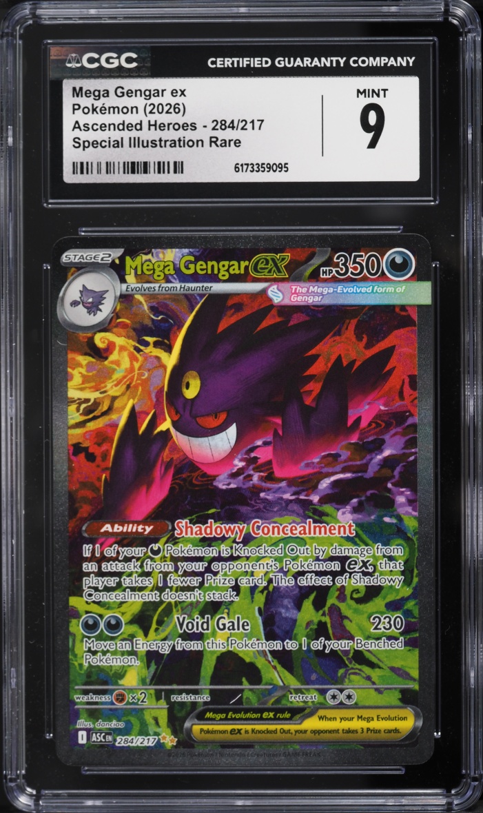 2026 Pokemon Mega Evolution Ascended Heroes SIR Mega Gengar EX #284 CGC 9 MINT